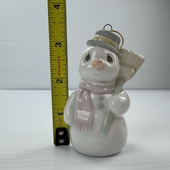 Vintage 1994 Precious Moments Snowman Ornament Porcelain PMI Christmas - Picture 7 of 7
